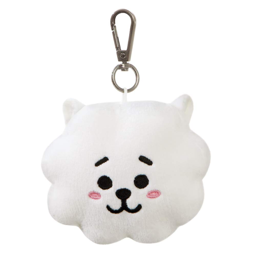 AURORA BT21 Official Merchandise, RJ Plush Key Clip, 61332, White,50 x 100 x 90 millimetres