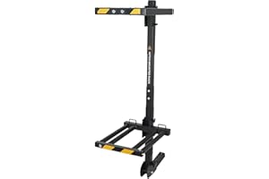 JUSTOOP Folding Hitch Mounted Ski and Snowboard Rack with Security Lock, Trailer Hitch Ski Rack with Security Strap, Tilt Access, Carries up to 6 Pairs of Skis or 4 Snowboards, Fit for 2 in Receiver