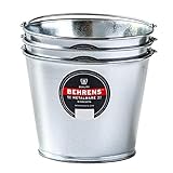 Behrens 1205GS 5-Quart Galvanized Steel Pail, 3-Pack