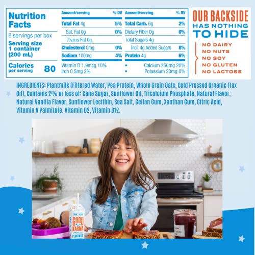 Good Karma Vanilla Oat Milk Plus Protein and Omega3s, 6.75 Ounce (Pack