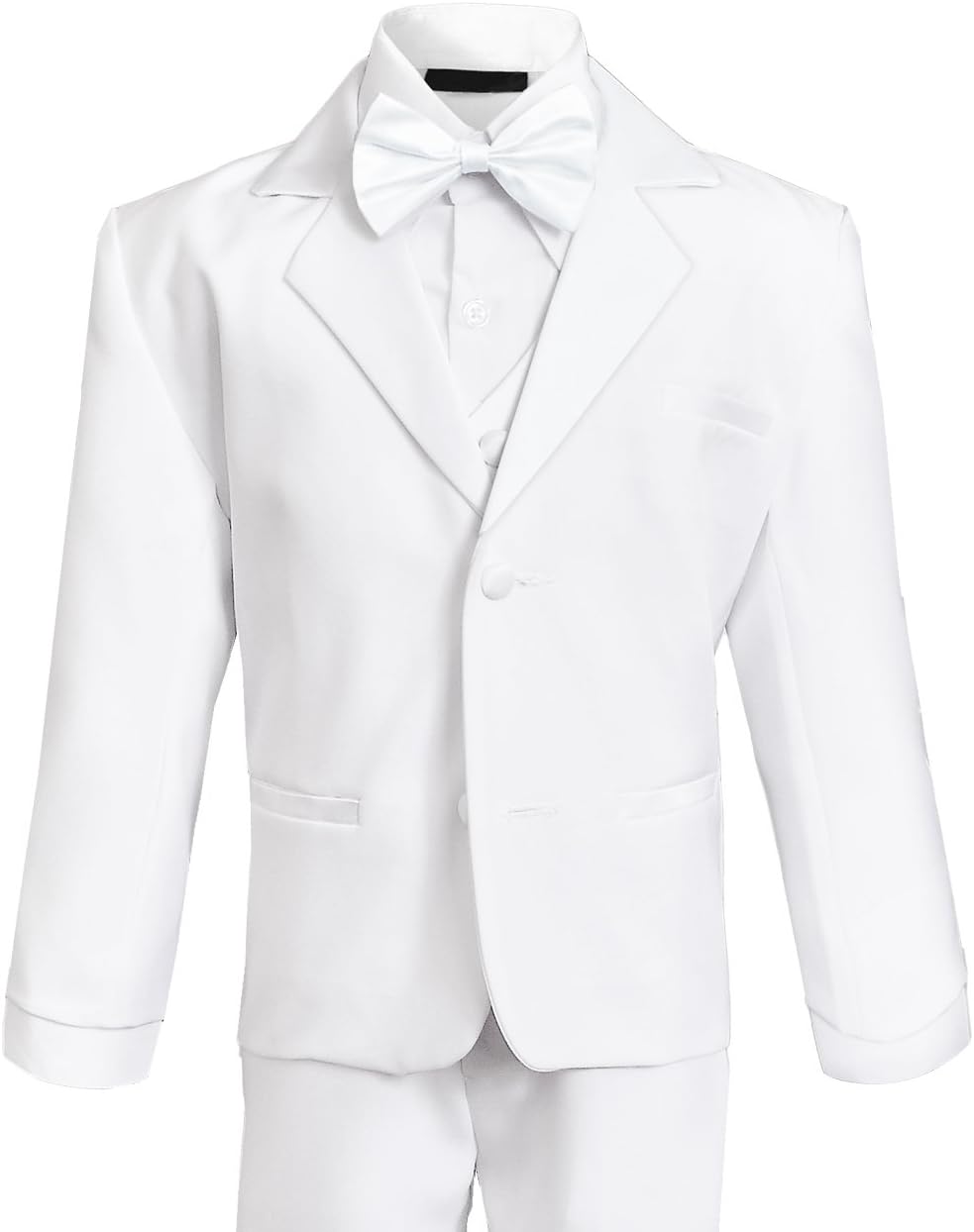 Black n Bianco White Tuxedo with Bow Tie for Boys of All Ages.