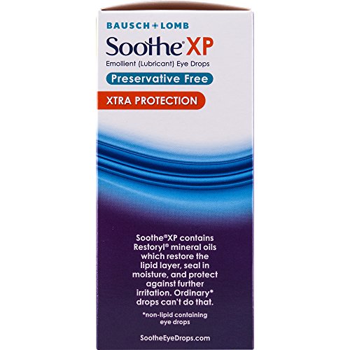 Soothe Xtra Protection Preservative Free Emollient Lubricant Eye Drops, 30 Count