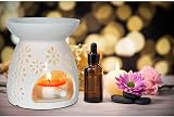 MAOUYWIEE Ceramic Wax Melt Burner Flower Pattern Aromatherapy Diffuser view 7