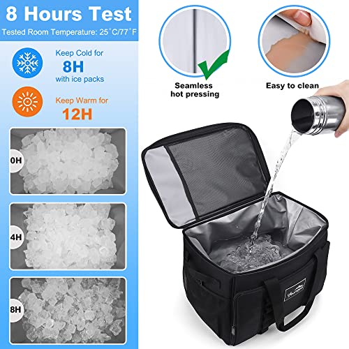 Youngoa Bolsa Termica 30 litros, Nevera Portatil Playa Grande Impermeable, Bolso Isotermica Plegable Prueba de Fugas para Picnic/Camping