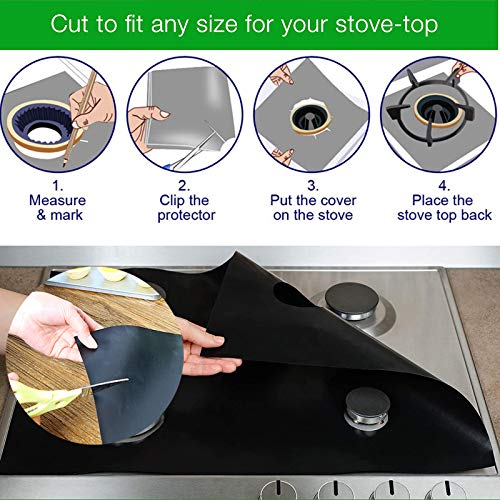 5Pack Large Oven Liners for Bottom of Gas Electric Oven, Oven Mat for