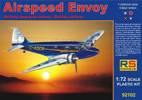 RS Models Airspeed Envoy British Airliner 1:72 Scale Model Kit