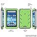 Poetic Fire 7 2015 Case, Revolution [Premium Rugged][Shock Absorption & Dust Resistant] Complete Protection Hybrid Case w/Built-in Screen Protector for Amazon Fire 7 5th Gen (2015) Green/Gray