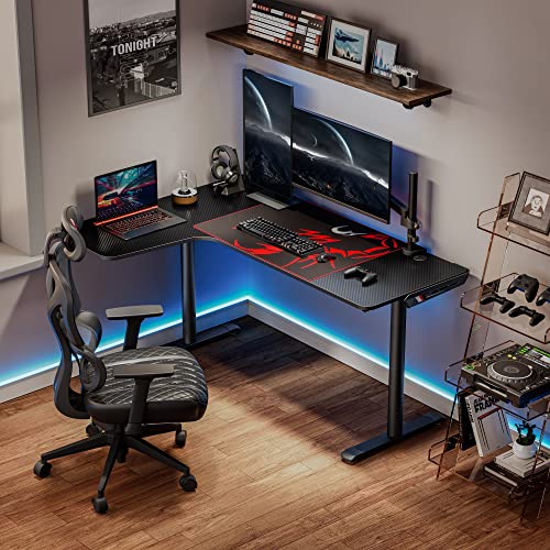 EUREKA ERGONOMIC L Shaped Gaming Desk, 60 Inch L60 Home Office Corner