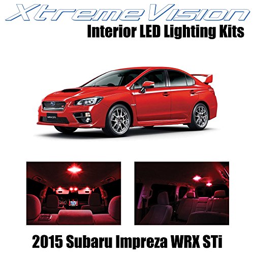 Click Here to See More Images XtremeVision Subuaru Impreza WRX STI Sedan Hatchback 2015+ (6 Pieces) Red Premium Interior LED Kit Package + Installation Tool