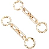 Hobbspring 2Pcs 3.9 Inch Purse Strap Extender Women Bag Extender Chain with Clasps Short Decorative Purse Chain Bag Replacement Chain Accessoies for Handbags Shoulder Bag Purses
