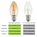 Emotionlite Night Light Bulbs, Amber LED C7 Bulb, 4W-7W Equivalent, E12 Candelabra Base, Salt Lamp and Nightlight Replacement, 0.5W Amber Yellowish 2200K, 50LM, 6 Pack