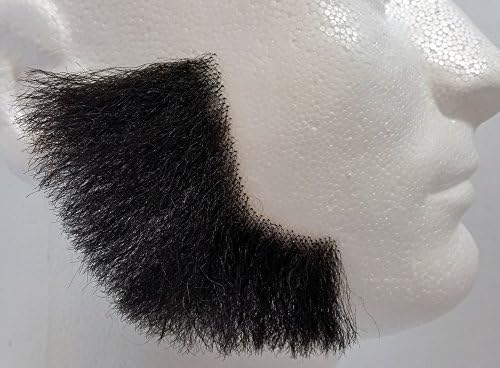 Lpteso Sideburns Black - 100% Human Hair - Realistic! Perfect for Theater - no. 2019 - Reusable!