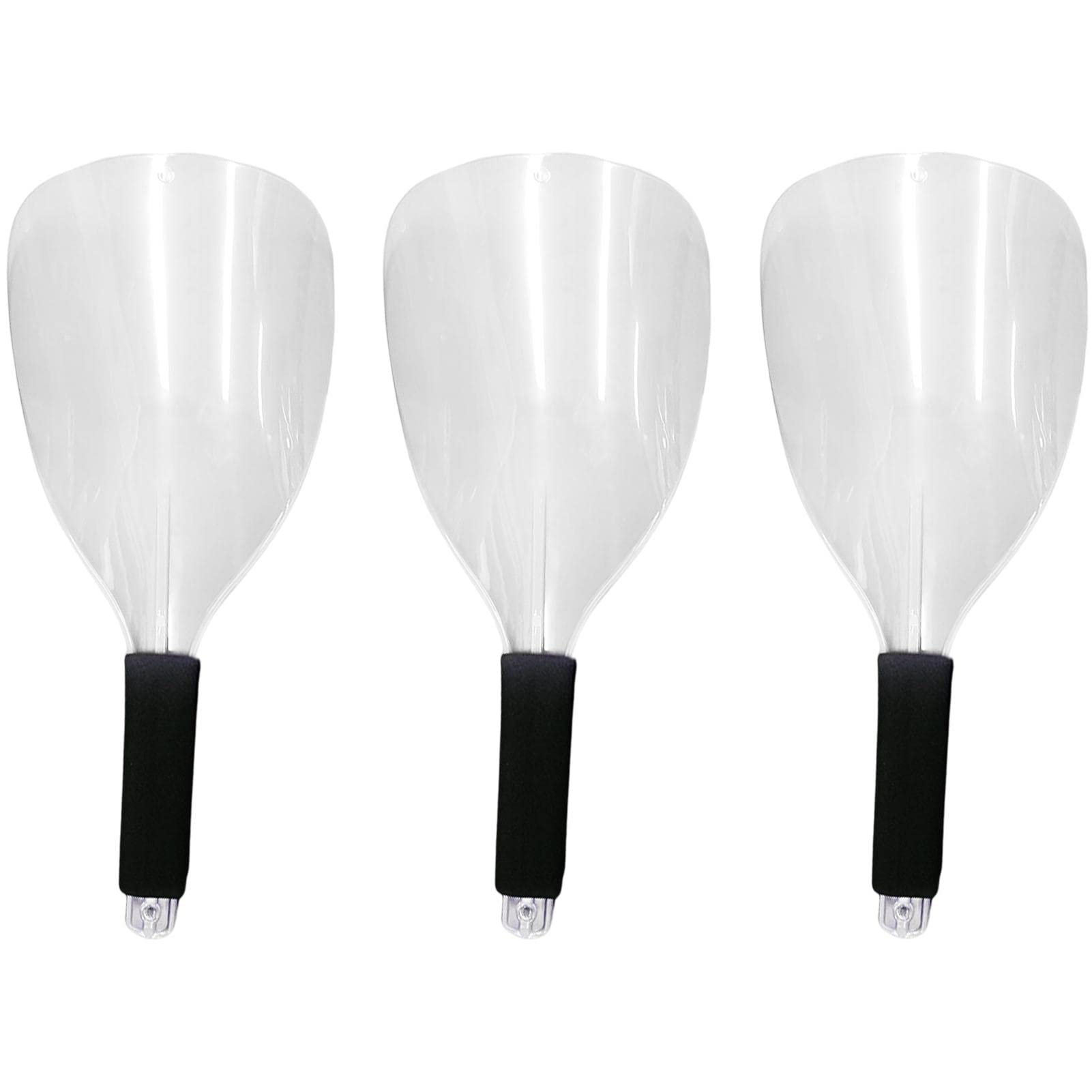 Photo 1 of EMVANV 3 PCS Barber Salon Face Shield,With Sponge Handle Plastic Hairdressing Haircut Face Mask Reusable Hairspray Shield Haircut Cover Pads For Hairdressing Makeup(Transparent)