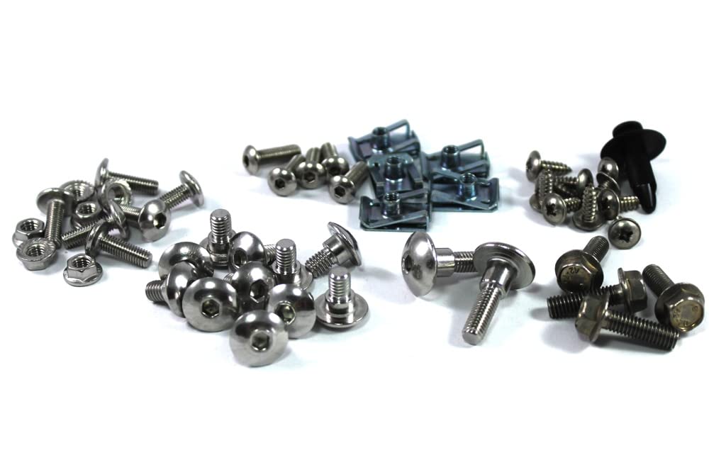 Speedy Fasteners fits Honda VFR400 NC21 & NC24 1986-1988 Stainless Steel Fairings & Screen Bolt Kit + Dzus Fasteners