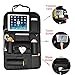 Car Back Seat Organizer with Table Tray for Baby PU Leather Foldable Dining Table Desk SUASI Back Seat Tablet Ipad Holder Tissue Storage Bag Pockets for Kids Travel(1 Pack)