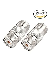 Doris us 2 unidades UHF hembra a hembra Sl16 SO 239 Adaptador de conector recto coaxial
