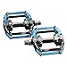 BONMIXC Flat Road Bicycle Pedals Sealed Bearing MTB Pedals Aluminum Alloy Bike Pedals Blue 9/16