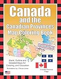 Canada and the Canadian Provinces Map Coloring Book by J. Bruce Jones