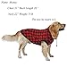 PAWZ Road Dog Coat Plaid Dog Sweater British Style Dog Vest Windproof Dog Jacket Dog Winter Clothes for Small Medium Large Dogs Red Small