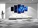 PulsatingFingertip-5 Panel Beautiful Starry Sky Modern Giclee Canvas Prints Blue Stars Canvas Oil Painting Wall Art for Home and Office Decorations No Frame