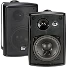 Dual Electronics LU43PB 4 inch 3-Way High Performance Indoor, Outdoor & Bookshelf Studio Monitor Speakers with Swivel Brackets & 100 Watts Peak Power (Sold in Pairs)