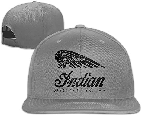 Indian Chief Motorcycles Flat Brim Baseball Cap Ash