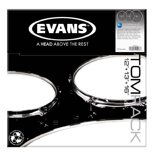 Evans Drum Heads - Hydraulic Glass Tompack, Standard (12 inch, 13 inch, 16 inch)