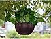 YIKUSH Hanging Planter 8.66 in Round Decor Garden Rattan Plastic Flower Pot Basket for Plant,White
