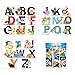 Fun Educational Alphabet with Animals for Baby Nursery and Kids Rooms Wall Decor Easy Peel Stickers Decals