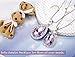 Finrezio 2pcs Sofia Amulet Necklace Girls Amethyst Teardrop Pendant Necklaces Jewelry Gift for Toddler Girl