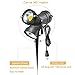 Onerbuy Bright Outdoor LED Landscape Lighting 5W COB Garden Wall Yard Path Lawn Light Lamp with Spiked Stand and Power Plug, Pack of 2 (Warm White)