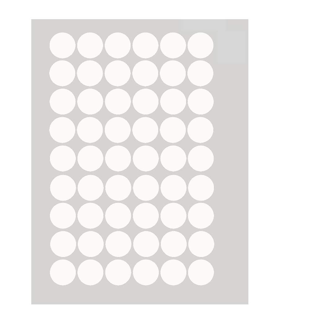 Bata Vinyl Polka Dot Wall decal Art Wall stickers Peel & Stick 3cm 54dots White