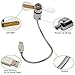 Mini USB Fan Clock Fan for PC Laptop Notebook Desktops Flexible LED Cooling Flashing USB Fan