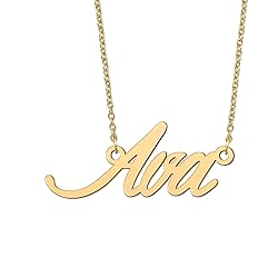 BYBWBL Ava Name Pendant Necklace 18k Gold Plated