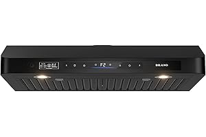 BRANO 30 Inch Under Cabinet Range Hood with Voice/Gesture/Touch Control, 900 CFM Kitchen Hood with 4-Speed Exhaust Fan, Stainless Steel Stove Hood with LED Lights, Baffle Filters