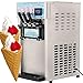VEVOR Ice Cream Machine Commercial 5.3 to 7.4Gal per Hour Soft Serve with LED Display Auto Clean 3 Flavors Perfect for Restaurants Snack Bar, 1200W