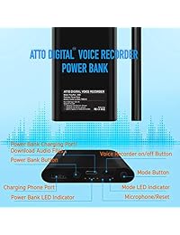 Grabadora activada por voz de gran capacidad   380 horas de grabación MP3 en formato digital