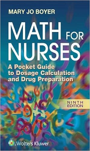 Math For Nurses A Pocket Guide To Dosage Calculation And Drug Preparation 9781496303417 Medicine Health Science Books Amazon Com