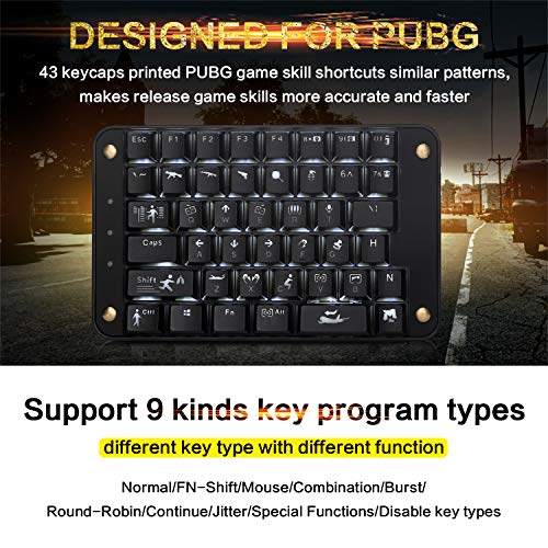 Shopus Koolertron Cherry Mx Red Programmable Gaming Keypad For - koolertron cherry mx red programmable gaming keypad for pubg mechanical gaming keyboard with 43 programmable keys for playerunknown s battlegrounds
