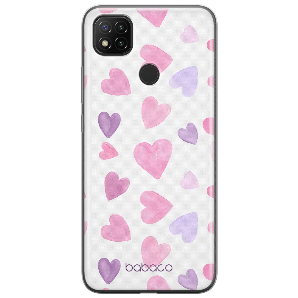 Babaco ERT GROUP mobile phone case for Xiaomi REDMI 9C original and officially Licensed pattern Hearts 005 optimally adapted to the shape of the mobile phone, partially transparent