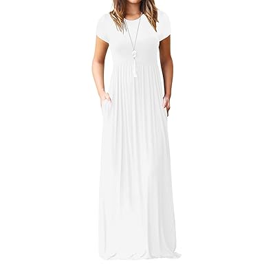 Viishow Women's Plain Maxi Dress with Pockets Nigeria Ubuy - Main Image