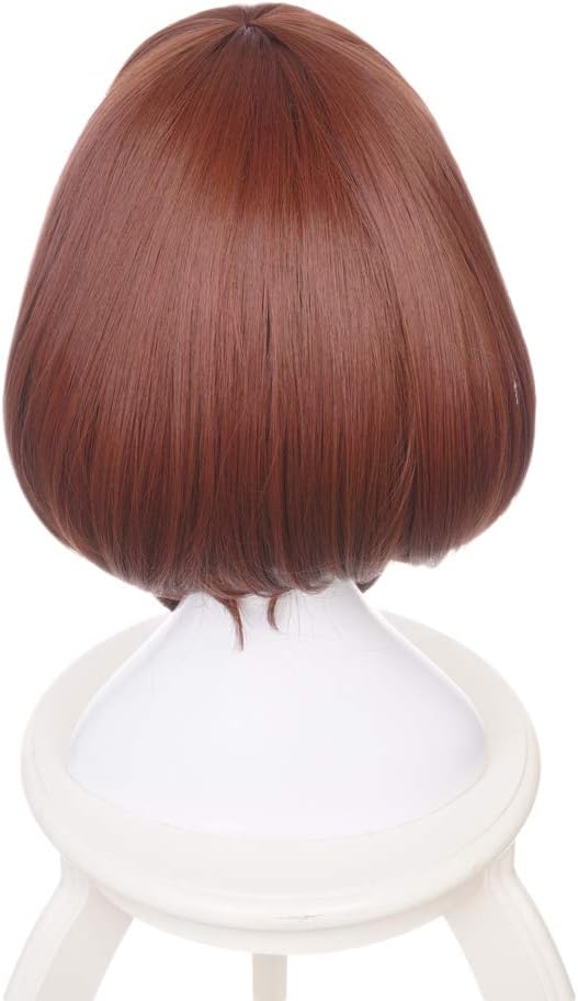MUZIWIG Ochako Uraraka Anime Wig Cosplay My Hero Academia Synthetic Hair with Free Wig Cap for Halloween Party Carnival Nightlife Concerts Weddings Costume Accessories - Image 5