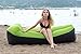 Inflatable Lounger Chair with portable carry bag for various uses (Green sofa N)