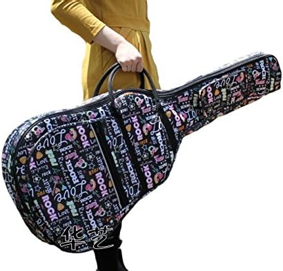 Amazon ソフトギターケース アコースティックギター ソフトケース 可愛い文字柄 ギターケース アコギケース ギター 並行輸入品 アコースティックギターケース 楽器 音響機器