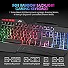 Rii-Gaming-Keyboard-Rainbow-Backlit-Light-up-Gaming-Keyboard-for-ComputerLaptopPCWindows-UK-Layout Rii RK202 Gaming Keyboard,LED Rainbow Backlit Light up Keyboard With Membrane Keys,Spill-Resistant,for PC Computer…