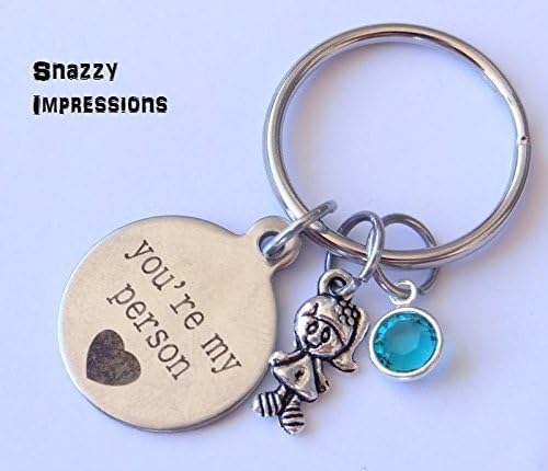 You are my person keychain, you're my person, stamped keychain, Greys Anatomy, Person