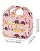 iSuperb® Insulated Lunch Bag Box Tote Waterproof Cooler Bag Reusable with Adorable Animal Image Insulated Lunch Bags for Women Ladies Girls Student Teenagers (African Animals Pink)