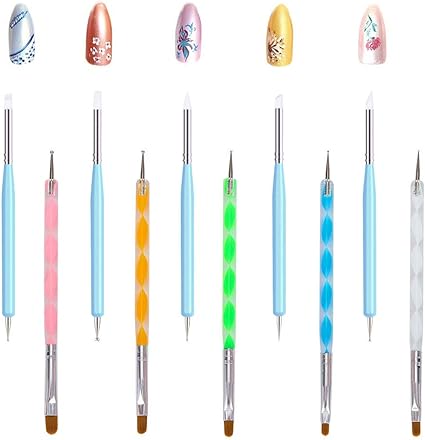 emageren 10 pcs pinceles para unas acrilicas pinceles para unas decoracion adornos unas semipermanentes pinceles de punto para unas buriles para