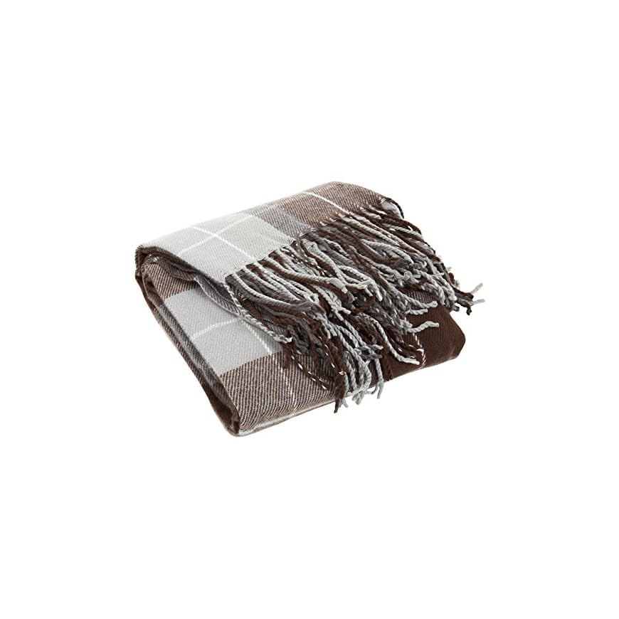 Lavish Home CashmereLike Throw Blanket, Brown LAVORIST