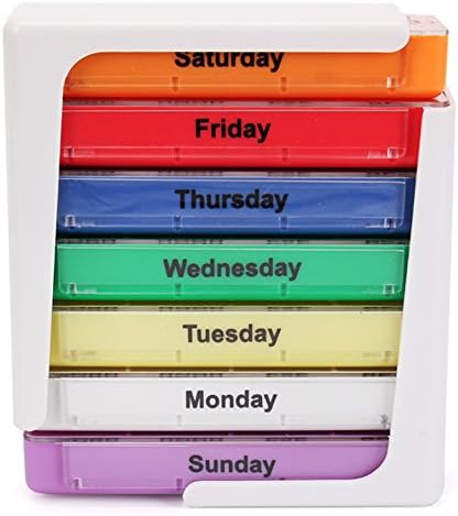 EyHome Weekly Pill Organizer, Pill Reminder for Elderly, Small Prime Detachable Pill Containers 4 Times a Day, Weekly Pill Sorter Pill Box, Travel Medicine Pill Box Organizer